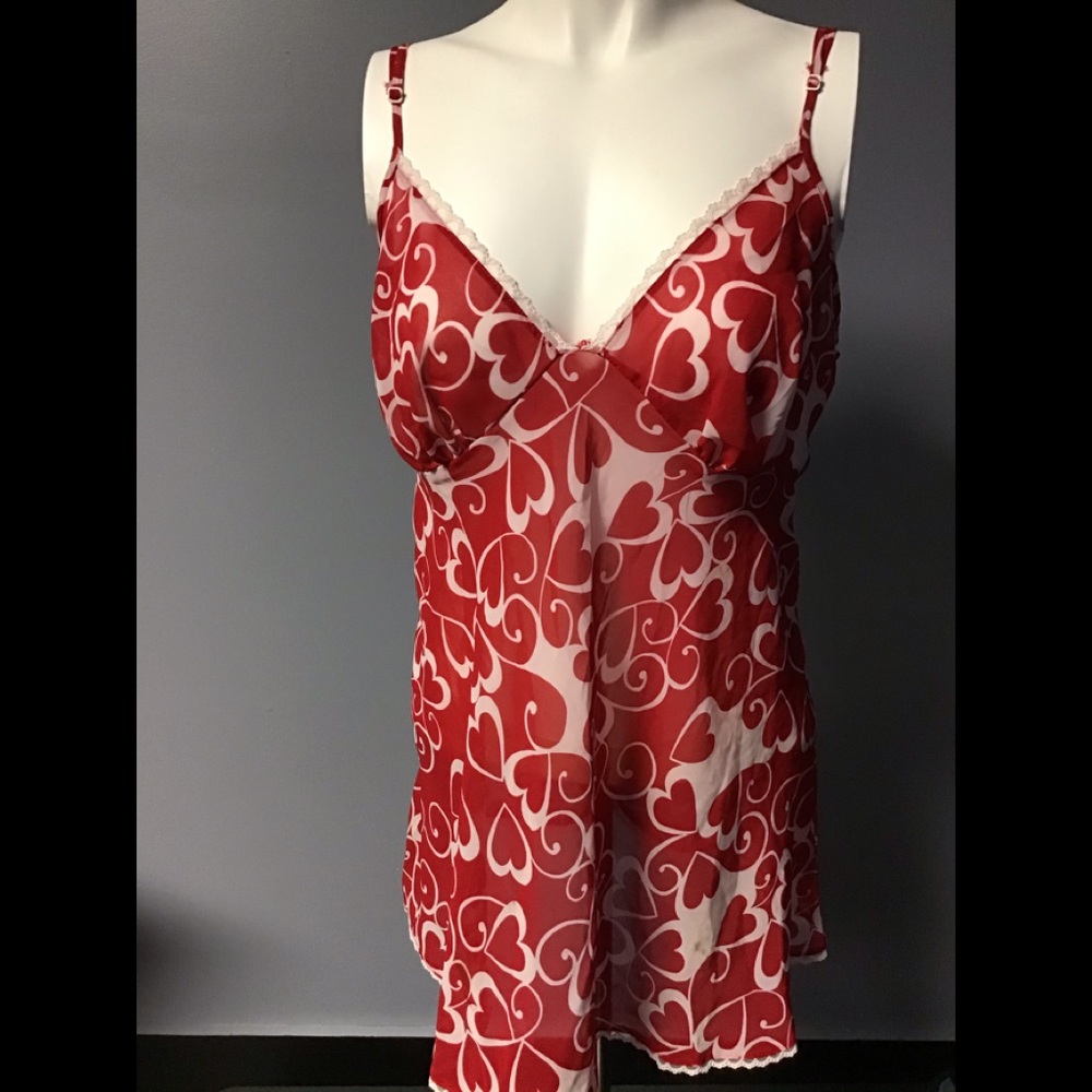 Heart nightie open back